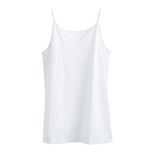 白色吊带加绒打底背心长款卫衣叠穿内搭神器下摆遮屁股纯棉上衣