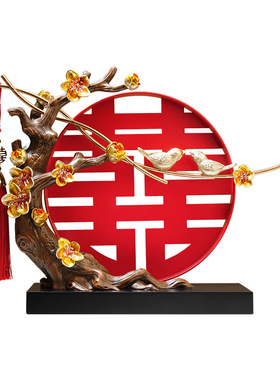 柿柿如意摆件博古架装饰品