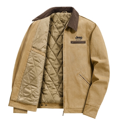 吉普冬季外套男款水洗底特律夹克