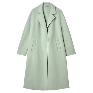 2025年冬装Outlets专柜 高端SC系列加长款气质双面尼含羊毛大衣女