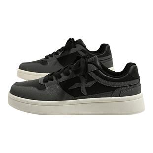 环球黑色板鞋男鞋2026春季新款厚底男士运动休闲百搭时尚小黑鞋子