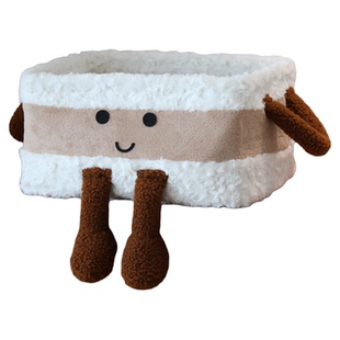 可爱玩具收纳盒客厅零食筐杂物整理置物篮家居桌面储物篮卡通摆件