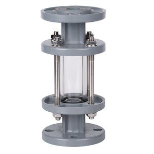 戎生CPVC法兰视镜化工工业管道透明观察镜窥镜国标浅灰DN32 50 80