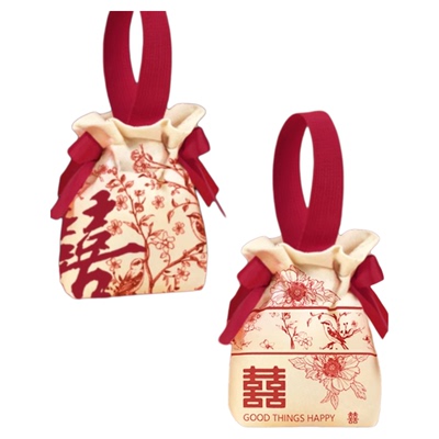 2025新款轻奢结婚糖盒免折叠布袋