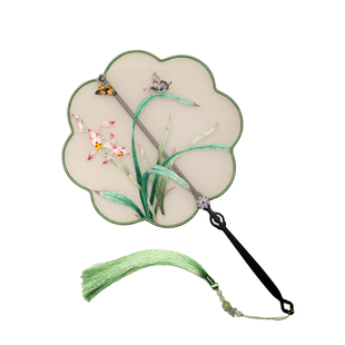 苏绣团扇古风刺绣工艺扇中式非遗双面绣礼品苏州特色国风纪念礼物