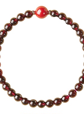 普陀山石榴石手串女款招财珠