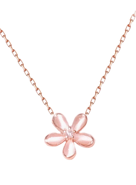 落英缤纷纯银樱花项链女