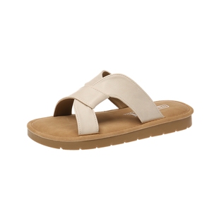 纽带拖鞋女夏外穿2025新款度假风海边沙滩鞋休闲配裙子平底凉拖鞋