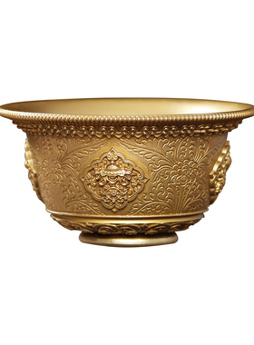 藏式黄铜八吉祥供水杯家用供奉