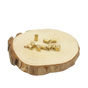 铜嵌件B型盲孔单通铜镶嵌件铜预埋件盲孔M3M4-M6M8封闭滚花铜螺母