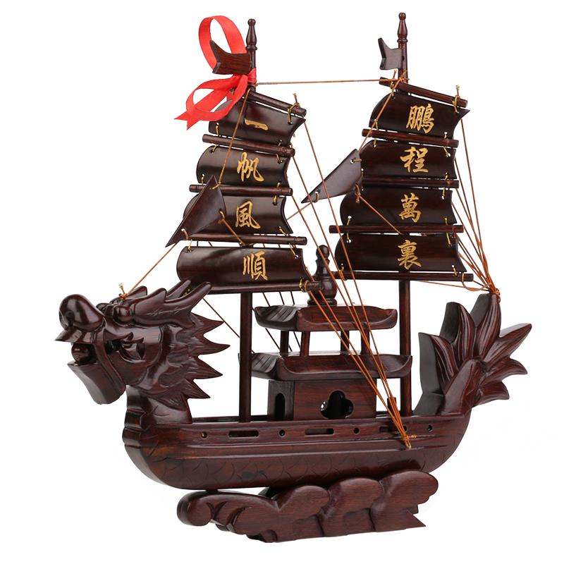 一帆风顺龙舟工艺品摆件