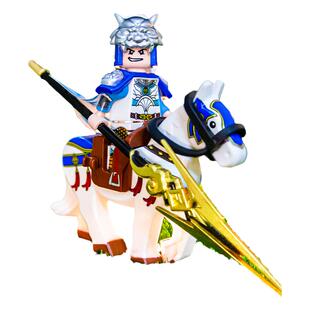 中国积木三国演义小侠黄金龙枪赵云子龙武器小人仔适用于乐高玩具