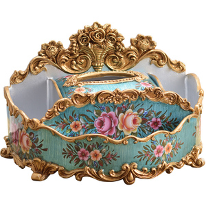 欧式遥控器多功能纸巾盒创意抽纸盒客厅茶几化妆品收纳盒装饰摆件