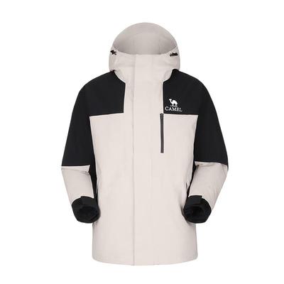 骆驼鹅绒羽绒服男款户外冲锋衣