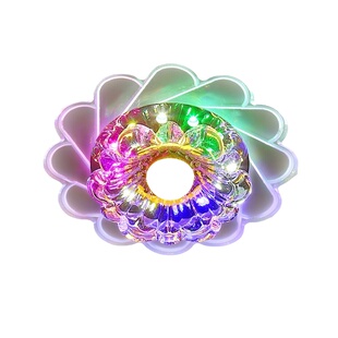 LED水晶灯 过道灯走廊灯七彩射灯客厅天花灯门厅玄光灯吸顶灯创意