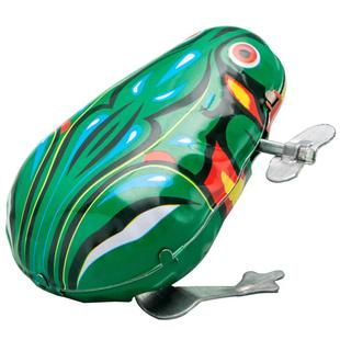 儿童发条铁皮青蛙小鸡复古80后怀旧蛤蟆小青蛙玩具跳跳蛙弹跳婴儿