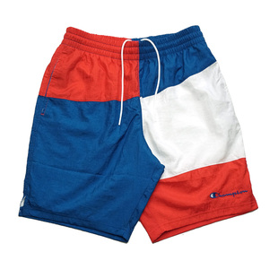 Champion Colorblock Crinkle Short新款复古撞色尼龙短裤休闲裤