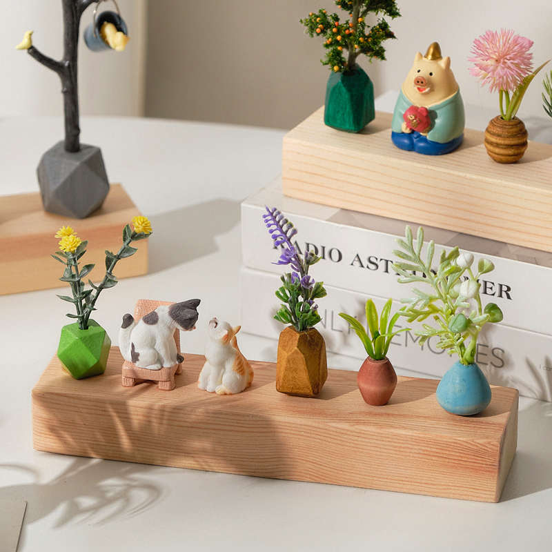 治愈系创意桌面氛围感客厅玄关仿真绿植摆件书柜办公室家居装饰品