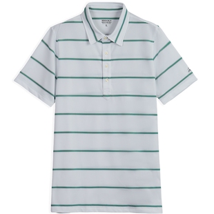 Brooks Brothers/布克兄弟男士春夏季新款条纹三粒扣短袖polo衫