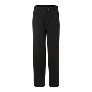 名师路直筒阔腿裤女冬季2025新款休闲针织长裤子厚款高级感时尚