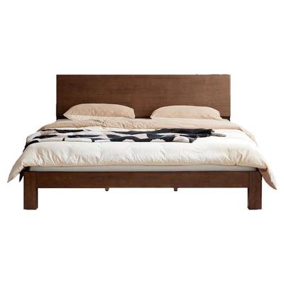 林氏家居复古胡桃色1米2全实木床