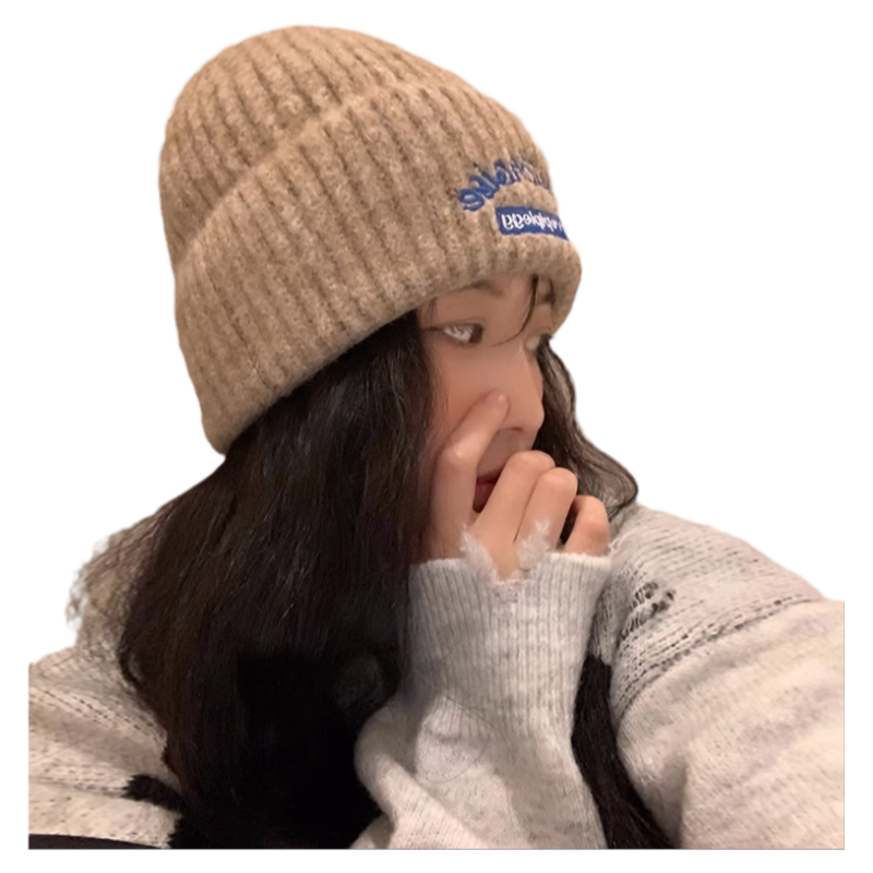 Classy key新加坡设计师联名款保暖毛线帽女护耳针织帽舒适包头帽