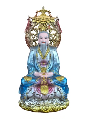 三清神像树脂新款铜彩三清道祖神像树脂原始道德天尊灵宝天尊家用