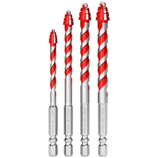 贝利四刃锯齿偏心钻头瓷砖打孔混凝土超硬专用电钻高硬度干打霸王