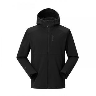 LAFUMA乐飞叶户外连帽CORDURA耐磨软壳夹克男防泼水内里加绒外套