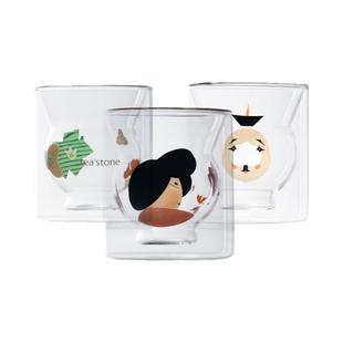 teastone欢心杯耐热玻璃杯家用主人杯双层隔热茶水杯高颜值琉璃杯