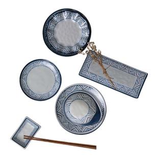 三创日式密胺仿瓷盘质感复古国潮餐具高级长方形盘烤羊排烤肉盘子