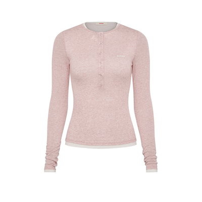 樱桃KIRSH韩系亨利领长袖T恤