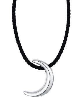 摩典925纯银冷淡风月亮毛衣链女