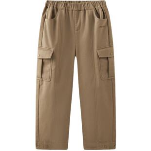 MQD童装男童加绒休闲裤2025冬季新款儿童加厚保暖立体运动长裤子