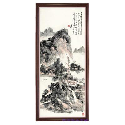 黄宾虹王异名人高清微喷装裱国画