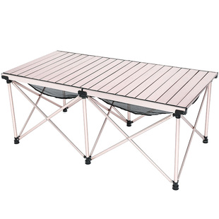 黑鹿铝合金蛋卷桌轻量化便携式高低可调多功能户外露营折叠桌子