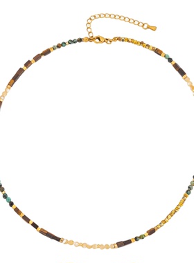 设计师款进口捷克珠松石锁骨链