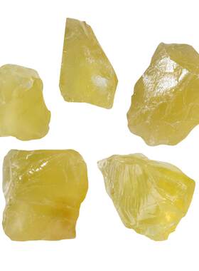 天然巴西黄水晶标本教学毛料雕刻