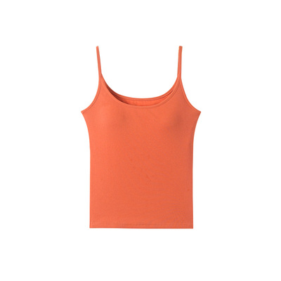 自带胸垫吊带背心女显瘦打底上衣