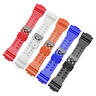 适配卡西欧g-shock系列GA-110GB GD/GLS/100 120黑金透明硅胶表带