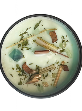 森林疗愈自然母神水晶祈愿蜡烛