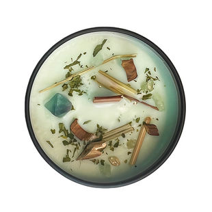 Fairy原创许愿蜡烛自然母神 草药礼品蜡烛水晶新月祈愿灯室内香氛