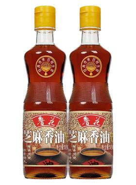 鲁花芝麻香油压榨180ml*2瓶家用