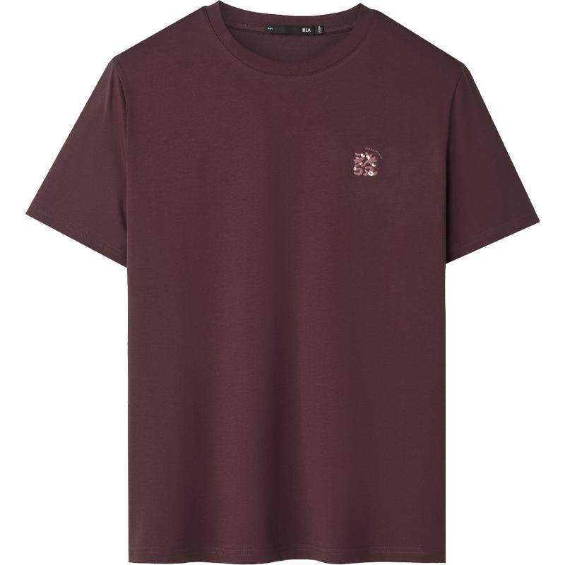 【凉感】HLA/海澜之家马年发财短袖T恤2026春夏新印花短t大码男装