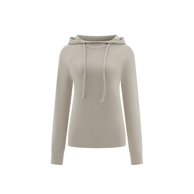 柔软高弹直筒连帽抽绳套头卫衣