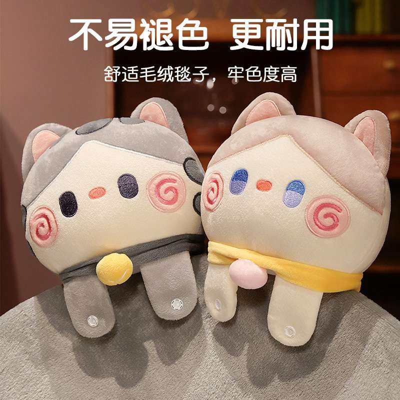 抱枕被子两用办公室午睡小枕头毯子儿童珊瑚绒午休靠枕毛毯汽车载