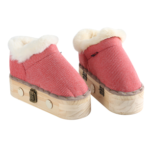 足底艾灸鞋子家用男女可行走热敷棉拖鞋靴脚底无烟艾灸盒木足灸箱