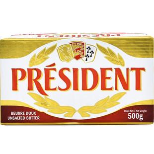 总统动物黄油乳酸发酵淡味原味黄油家用烘焙面包原料法国进口