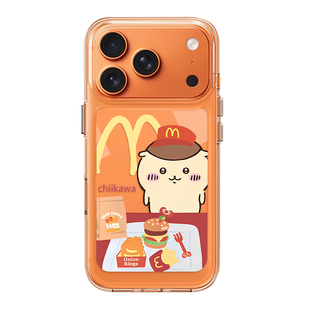 麦门m记chiikawa适用苹果17promax手机壳iphone16pro透明15plus情侣14乌萨奇13mini小八12新款11/x/8/xr/xs/7
