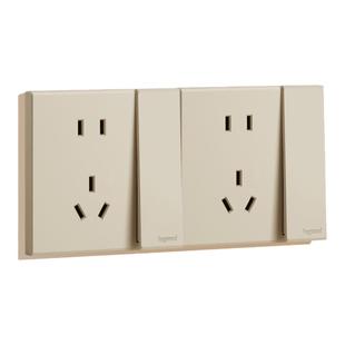 罗格朗开关插座面板墙壁家用画采16a空调一开5斜五孔十孔厨房专用